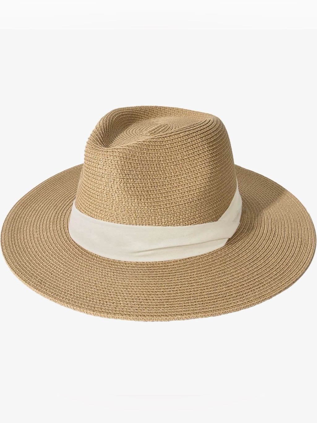 Furtalk Women’s Men’s Wide Brim Straw Panama Hat Fedora Sun Beach Hat